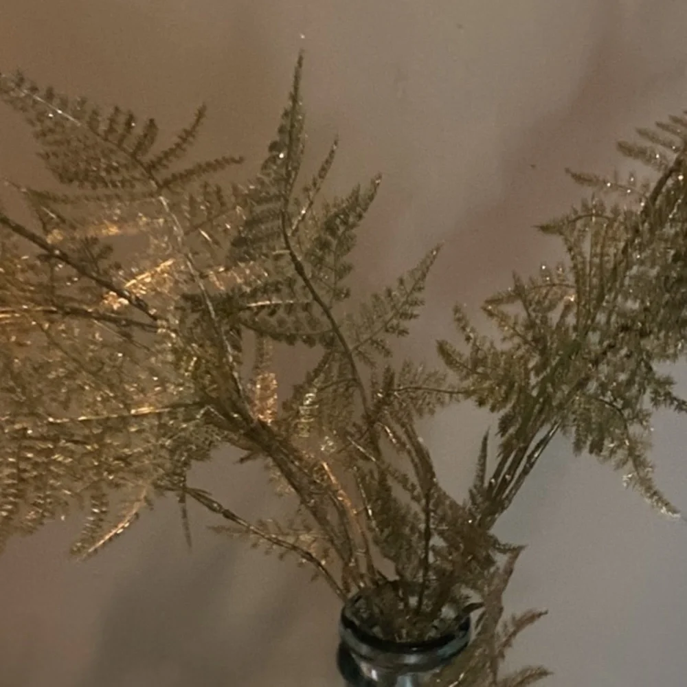 Anthropologie Gold Faux Fern Branch (One)